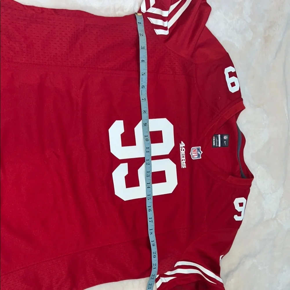 San Francisco 49ers Nike Jersey #99 Women’s Size XL Red White Oversized Top